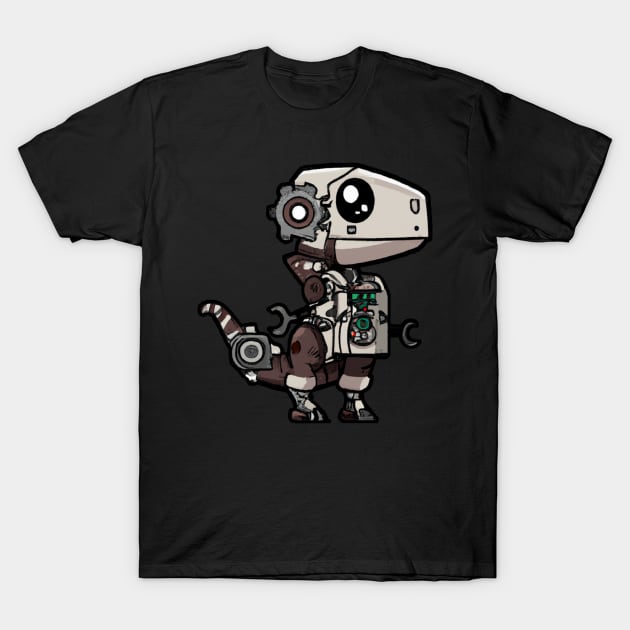 Steampunk Kawaii Dragon Robot T-Shirt by maxdax